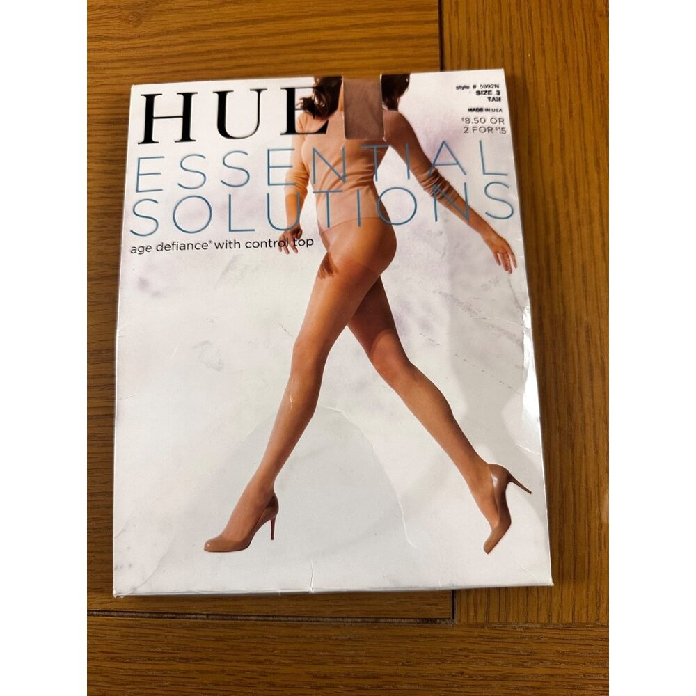 Hue Size 3 Tan Essential Solutions Age Defiance Control Top Hosiery